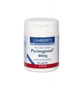 Lamberts Pycnogenol 40mg 60caps - Εκχύλισμα απο φλοιό πεύκου - Υγεία καρδιάς