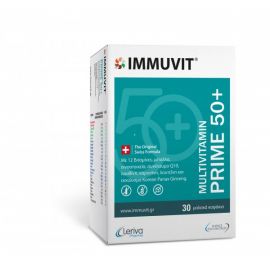 LERIVA Immuvit Prime 50+ Πολυβιταμινούχο Συμπλήρωμα Διατροφής 30 κάψουλες