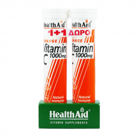 Health Aid Vitamin C 1000mg Πορτοκάλι 20 + 20 Αναβράζουσες ταμπλέτες