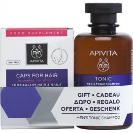 Apivita - Συμπλήρωμα Διατροφής Για Μαλλιά & Νύχια - 30caps & ΔΩΡΟ Τονωτικό Ανδικό Σαμπουάν Κατά Της Τριχόπτωσης - 250ml