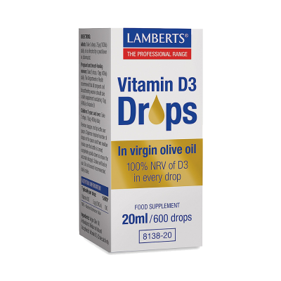 Lamberts – Συμπλήρωμα Διατροφής Βιταμίνης D3 20ml 600 Σταγόνες