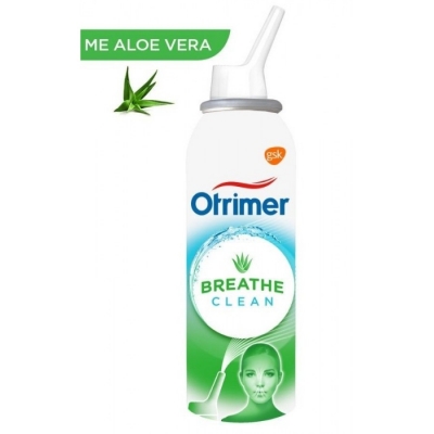 Otrimer Breathe Clean με Aloe Vera, Φυσικό Ισότονο Διάλυμα Θαλασσινού Νερού, Μέτριος Ψεκασμός 100ml.