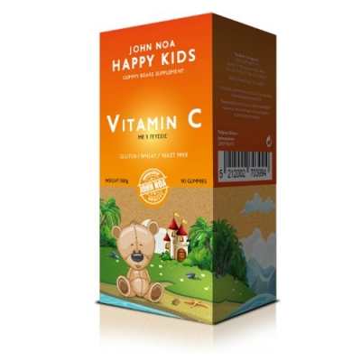 John Noa Happy Kids Vitamin C 90Gummies (Παιδικά Ζελεδάκια Πλούσια σε Βιταμίνη C)