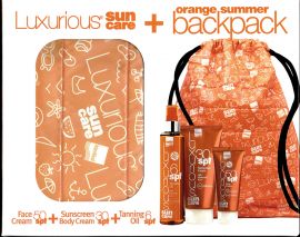 Intermed Set Luxurious Sun Care Face Cream SPF50 75ml + Sunscreen Body Cream SPF30 200ml + Tanning Oil SPF6 200ml + Δώρο Orange Summer Backpack 1τμχ