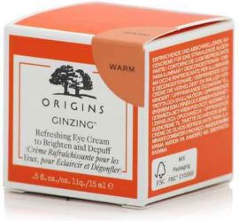 Origins Ginzing Warm Refreshing Eye Cream To Brighten & Depuff Δροσιστική Κρέμα Ματιών Λάμψης & Αποσυμφόρησης με Χρώμα, 15ml