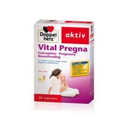 Doppelherz Vital Pregna Συμπλήρωμα Διατροφής Για Την Ομαλή Ανάπτυξη Του Εμβρύου, 30 Κάψουλες