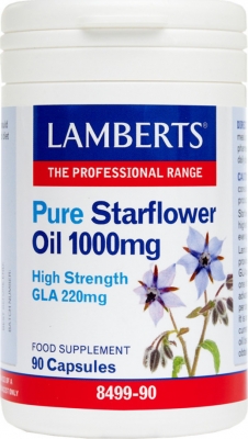 Lamberts Pure Starflower Oil 1000mg (High GLA 220mg) 90 caps (Ω6)