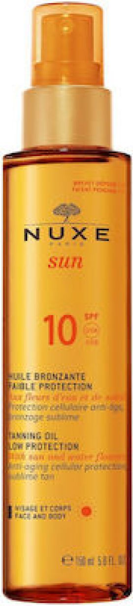 Nuxe Sun Tanning Oil High Protection SPF10 Λάδι Μαυρίσματος για Πρόσωπο & Σώμα, 150ml