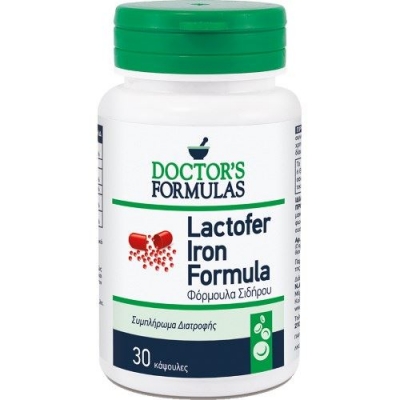 Doctor's Formulas Lactofer Iron Formula 30caps Συμπλήρωμα Διατροφής που Περιέχει Σίδηρο