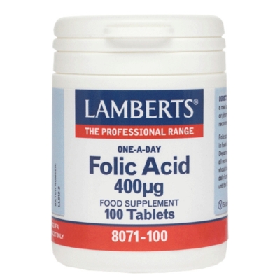 Lamberts Folic Acid 400mg 100 tabs
