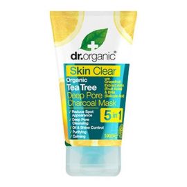 Dr. Organic Skin Clear Organic Tea Tree Deep Pore Charcoal Mask 5 in 1 100 ml