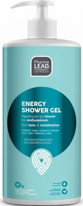 PharmaLead Energy Shower Gel 1Lt - Αφρόλουτρο Για Τόνωση & Αναζωογόνηση