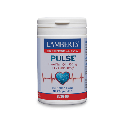 Lamberts – Αγνό Ιχθυέλαιο 1300mg και CoQ10 100mg για την Φυσιολογική Λειτουργία της Καρδιάς του Εγκεφάλου και της Όρασης 90caps