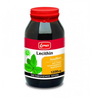 Lanes Lecithin 1200mg Φυσικός Λιποδιαλύτης για Μεταβολισμό των Λιπών, 200caps