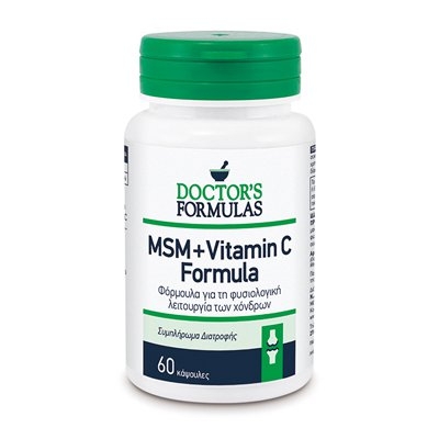 Doctor's Formula MSM + Vitamin C Συμπλήρωμα Διατροφής για την Υγεία των Αρθρώσεων, 60 caps