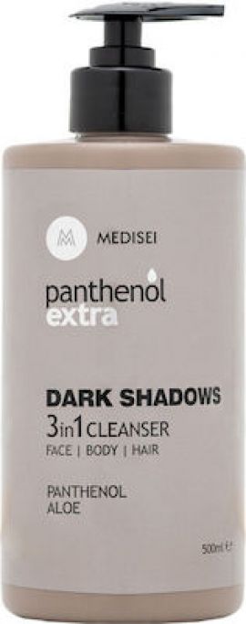 Panthenol Extra Dark Shadows 3in1 Ανδρικό Καθαριστικό για Πρόσωπο, Σώμα & Μαλλιά, 500ml