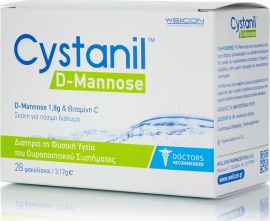 Cystanil D-Mannose Συμπλήρωμα Διατροφής σε Σκόνη για το Ουροποιητικό Σύστημα, 28 x 3.17g
