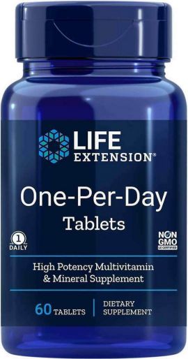 Life Extension One per Day (60tabs) - Ισχυρή Πολυβιταμίνη για Τόνωση & Ενέργεια