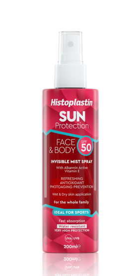 Heremco Histoplastin Sun Protection Invisible Mist Spray Face & Body SPF50 200ml