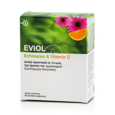 Eviol Supplements - Echinacea & Vitamin C 60 μαλακές κάψουλες