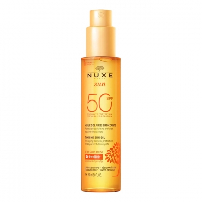 Nuxe Sun Tanning Sun Oil Αντηλιακό Λάδι Μαυρίσματος Για Πρόσωπο & Σώμα SPF50 150 ml