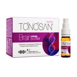 Uni-Pharma Tonosan Brain Energy Booster Συμπλήρωμα Διατροφής Για Την Ενίσχυση Της Πνευματικής Απόδοσης & Μνήμης 15x7ml