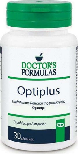 Doctor's Formulas Optiplus Φόρμουλα Για Τη Διατήρηση Της Φυσιολογικής Όρασης, 30 Κάψουλες