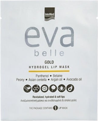 Intermed Eva Belle Gold Hydrogel Lip Mask Αναζωογονητική Μάσκα για Ενυδατωμένα & Απαλά Χείλη, 1τεμ