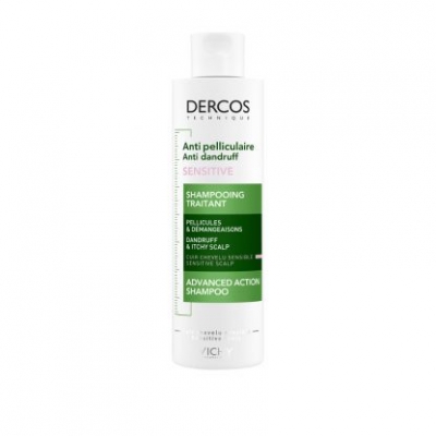 Vichy Dercos Anti-Dandruff Shampoo Sensitive Scalp 200ml Χωρίς Θειικά Άλατα για Πιτυρίδα & Ξηροδερμία 200ml