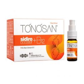 Uni-Pharma Tonosan Sidirobooster + B12 Συμπλήρωμα Διατροφής Για Την Κάλυψη Των Καθημερινών Απαιτήσεων Σε Σίδηρο & Βιταμίνη Β12 15x7ml