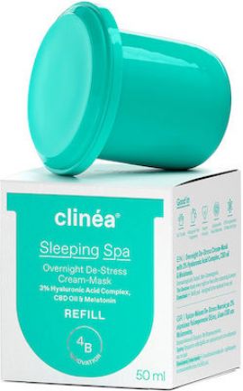 Clinea Night Cream Refill Sleeping Spa Κρέμα-Μάσκα Προσώπου De-Stress Νυκτός 50ml