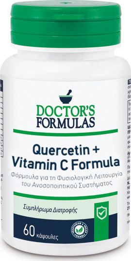 Doctor's Formulas Quercetin + Vitamin C Formula Φόρμουλα για την Φυσιολογική Λειτουργία του Ανοσοποιητικού Συστήματος 60 Κάψουλες