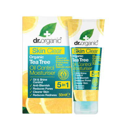 Dr. Organic Skin Clear Organic Tea Tree Oil Control Moisturiser 5 in 1 50 ml