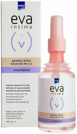 Intermed Eva Intima Baking Soda Douche pH 9.0 Κολπική Πλύση με Σόδα για Απομάκρυνση των Συσσωρευμένων Εκκρίσεων, 147ml